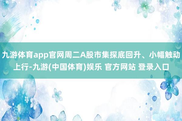 九游体育app官网周二A股市集探底回升、小幅触动上行-九游(中国体育)娱乐 官方网站 登录入口
