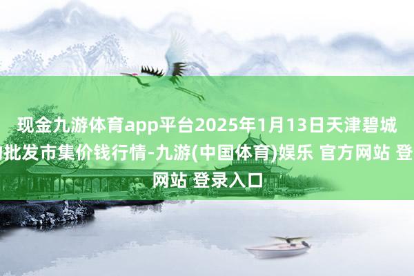 现金九游体育app平台2025年1月13日天津碧城农产物批发市集价钱行情-九游(中国体育)娱乐 官方网站 登录入口