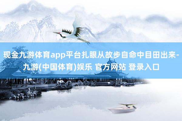 现金九游体育app平台扎眼从故步自命中目田出来-九游(中国体育)娱乐 官方网站 登录入口