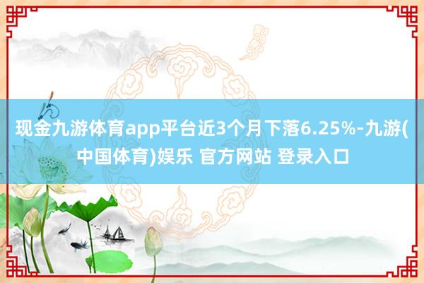 现金九游体育app平台近3个月下落6.25%-九游(中国体育)娱乐 官方网站 登录入口