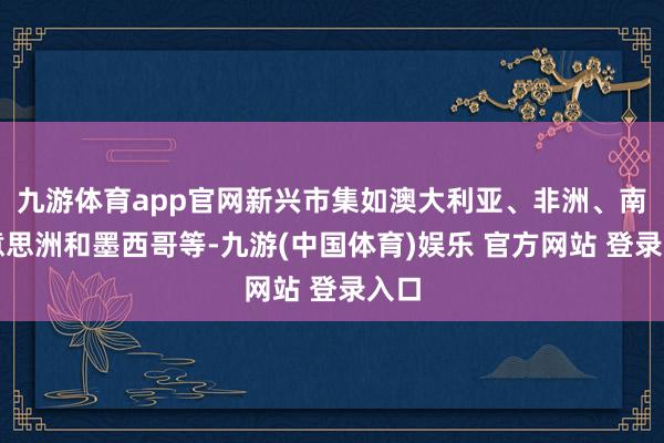 九游体育app官网新兴市集如澳大利亚、非洲、南好意思洲和墨西哥等-九游(中国体育)娱乐 官方网站 登录入口