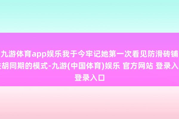九游体育app娱乐我于今牢记她第一次看见防滑砖铺进胡同期的模式-九游(中国体育)娱乐 官方网站 登录入口